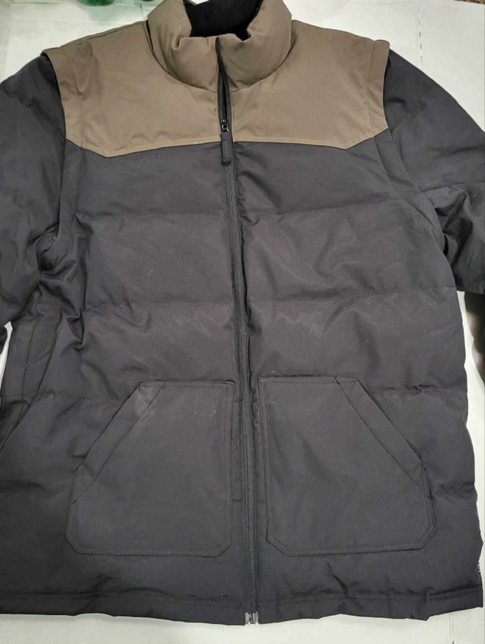 O'Neill Puffer Jacket Mens XXL Brown/Black TRVLR Away Packable Hyperdry Outdoor
